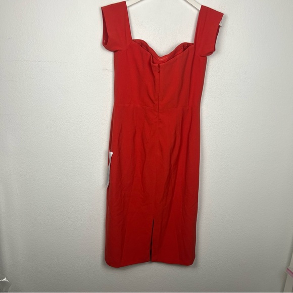 Dress the Population Orange Off-Shoulder Midi Dress - Picture 10 of 12